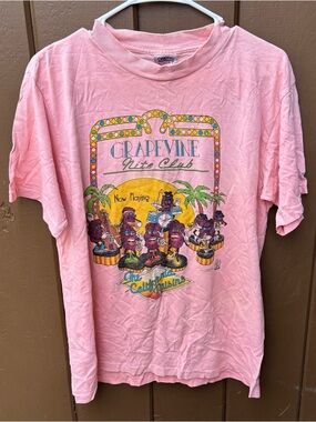 Vintage California Raisins T Shirt 1988 Grapevine Nite Club Small
